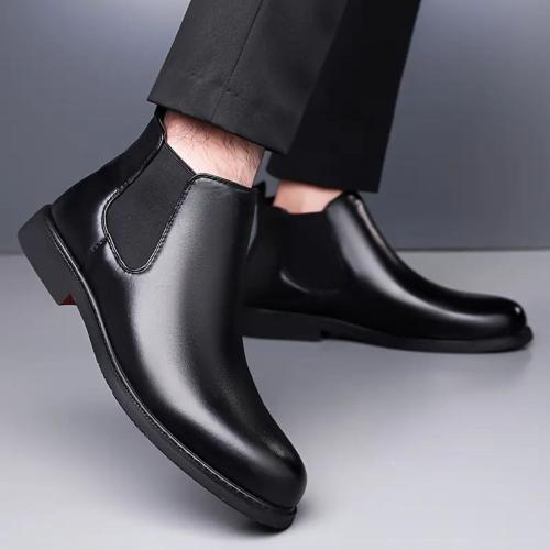 Men’s Chelsea Boots | Faux Leather Slip-On Ankle Boots | Casual & Formal Footwear | WUGO