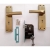 Onmax 8 inches Mortise Iron Handle Set with Lock Body | Antique Brass finish | 3 Keys | 6 Lever 65 mm Double Turn Lock Set for Door,(SML6+S804MAB)