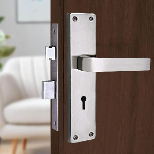 8-Inch Stainless Steel Mortise Handle Set, Double-Turn Lock, 3 Keys (HML6+SS803S)