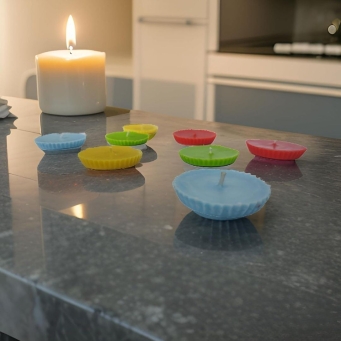 floating soy wax candle set of 8