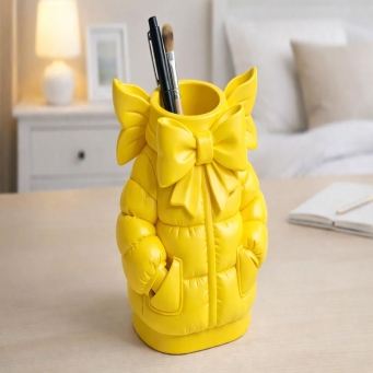 SS Enterprise Butterfly Puffer pen holder yellow