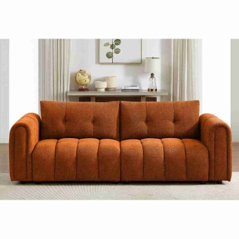 Cream three seater fabric sofa for living room