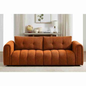 Black three seater fabric sofa for living room