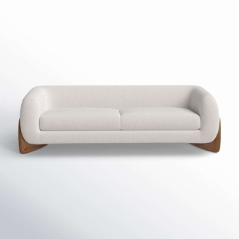 The Furnishery Amla 90.5 black 3 seater sofa