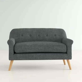 The Furnishery Tuxer 2 Seater Sky Blue Sofa for Home Decor