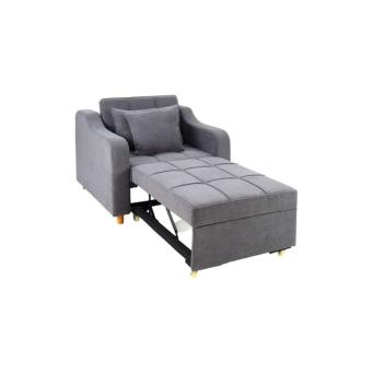 The Furnishery 1 seater sofa chair in light grey