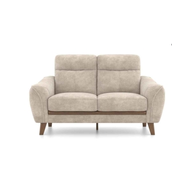 The Furnishery 2 seater fabric sofa in orange