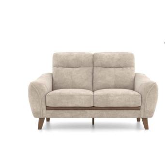 The Furnishery 2 seater fabric sofa in orange