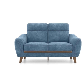 The Furnishery 2 seater fabric sofa in orange