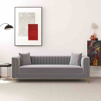 Light Grey 3 Seater Sofa for Living Room