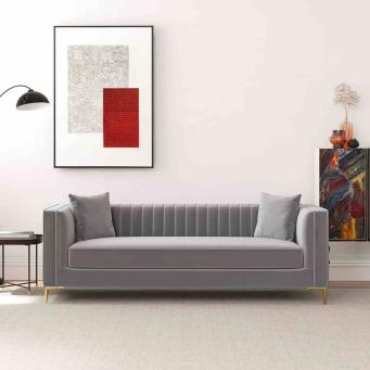 Light Grey 3 Seater Sofa for Living Room