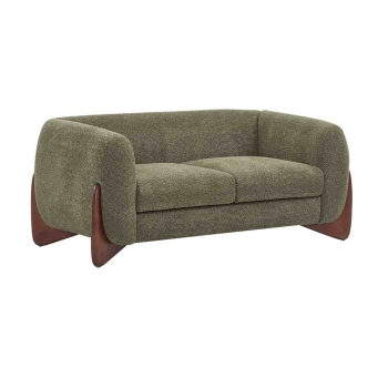 The Furnishery olive green 2 seater sofa for living room