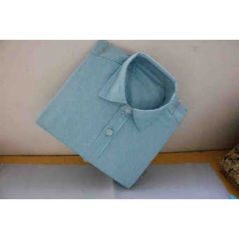 FABRIZER Men's Solid Blue Casual Shirt