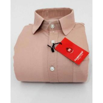 FABRIZER Men's Solid Khaki Casual Shirt