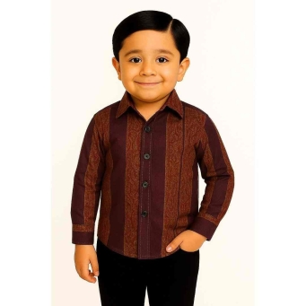 FABRIZER Boys Multicolor Striped Party Wear Shirt