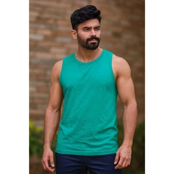 Men&rsquo;s yellow cotton sleeveless vest t shirt for daily comfort wear
