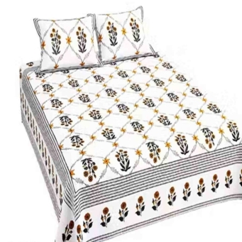 Soft floral double bedsheet set