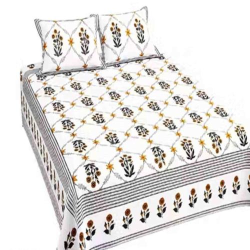 Floral King Size Bedsheet Set with 2 Pillow Covers