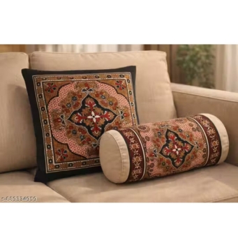 red gold boho cushion cover set 5 with 2 bolster covers moroccan print