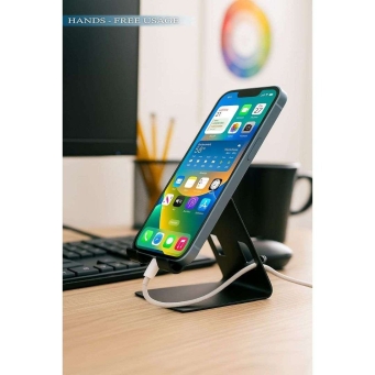 pack of 2 universal metal mobile tablet stands heavy duty anti slip desk holders