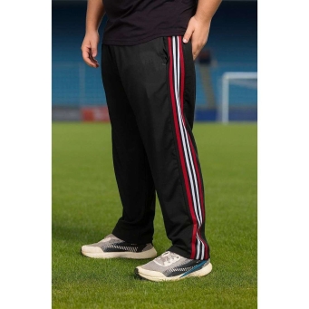 Men black striped track pants by ADAAISTIC sportswear