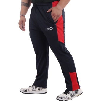 ADAAISTIC men black track pants solid colorblock sportswear