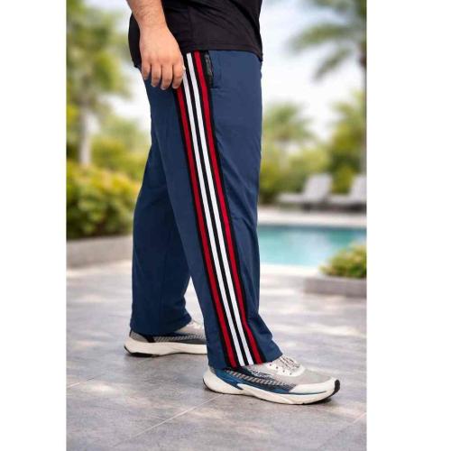 ADAAISTIC SPORTS Men Solid, Striped Blue Track Pants