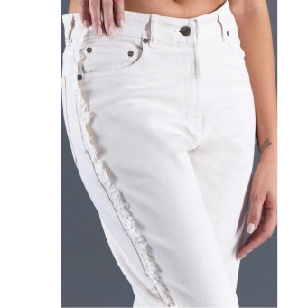 Women's white cargo jeans