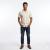 Ivory Texture Men&rsquo;s Cream Short Sleeve Casual Shirt with Pocket