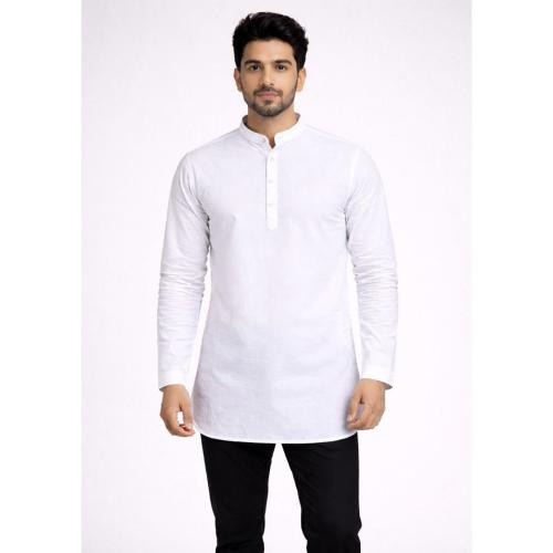 Ivory Heritage Solid A-Line Kurta for Men