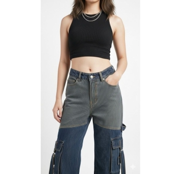 Women's blue cargo pants