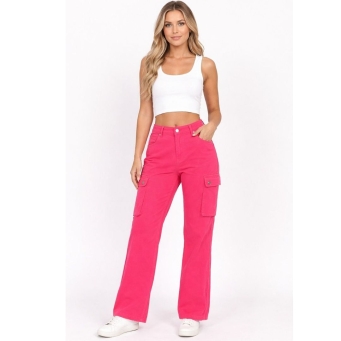 Women's pink cargo pants