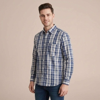 Men's multicolor checkered shirt