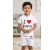 BDS White Cotton Hooded Tee &amp; Shorts Set For Kids