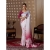 Tajoo Women White &amp; Pink Ombre Satin Georgette Floral Printed Saree with Blouse Piece