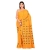 The CrazyLooms Turmeric Yellow &amp; Black Handcrafted Kantha Saree &ndash; Pure Cotton Khes, Bolpur Traditional Embroidery | The Crazyloom