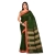 The CrazyLooms Green &amp; Red Mercerized Cotton Tangail Saree From Phulia With Fish Motif Pallu | The Crazylooms