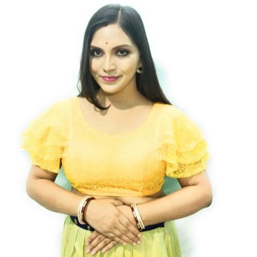 Women’s U-Neck Net Blouse