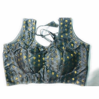 Shilpanjali boat neck women blouse with elegant ethnic design