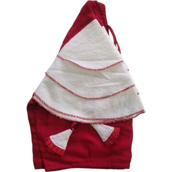 Red dupion silk women's V-neck blouse front view