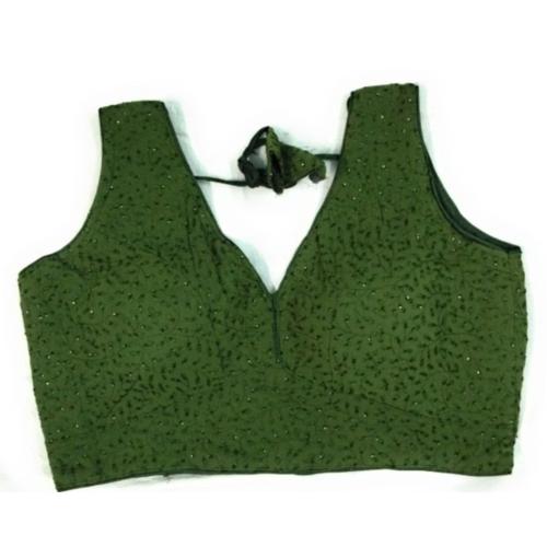 Women’s Green V-Neck Blouse