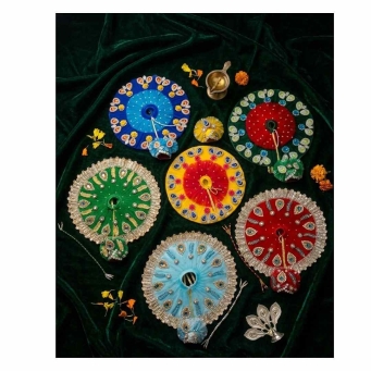 laddu gopal poshak size 4 multicolor stone lace work