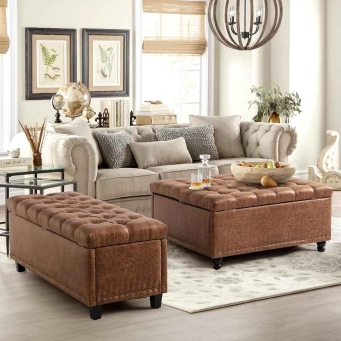 cream ottoman bench sofa with storage for bedroom living room