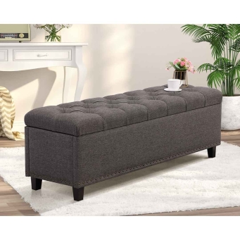 brown ottoman bench sofa with storage for bedroom living room