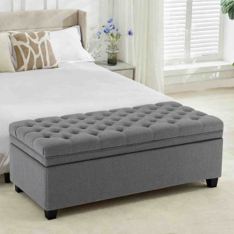 black upholstered ottoman with storage Cassina 51 by The Furnishery