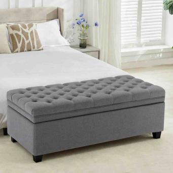 grey upholstered ottoman with storage Cassina 51 by The Furnishery