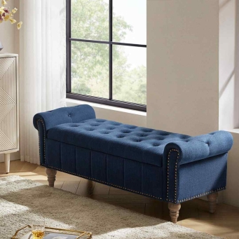 orange ottoman storage bench Georgia 58 by The Furnishery