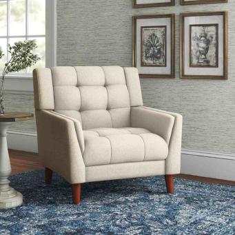 olive green accent chair Greenmont by The Furnishery living room