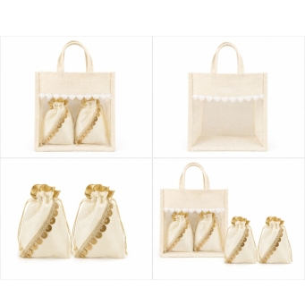 eco friendly handmade transparent jute gift bag by L.G. Creations