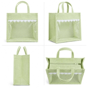 premium handmade transparent jute gift handbag by L.G. Creations